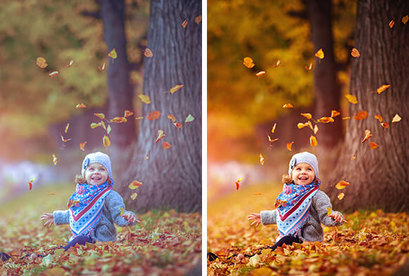 fall free photoshop actions for outdoor portraits