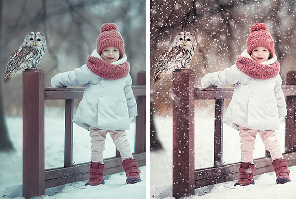 snow photoshop actions