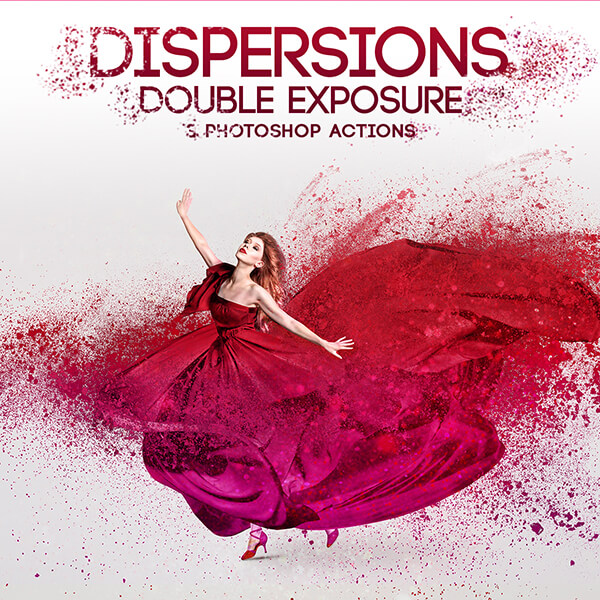 banner ps actions dispersion double exposure