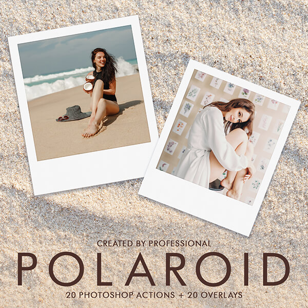 banner ps actions polaroid collection